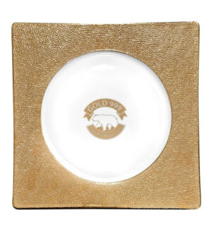[Gold999] Pure Gold Square Plate 10 inches
