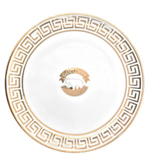 [Gold999] Gold Door Emblem Round Plate 10 Inch