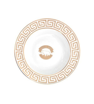[Gold 999] Gold Door Emblem Soup Plate 8 Inch