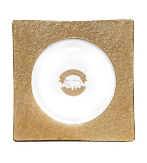 [Gold999] Pure Gold Square Plate 8 inches