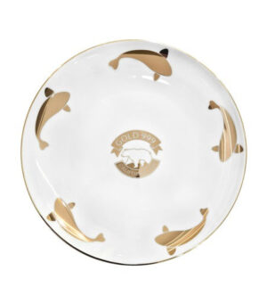 [Gold 999] Gold Fish Round Plate 8 Inch