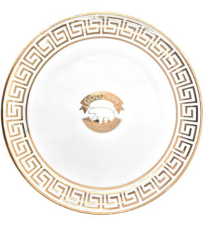 [Gold999] Gold Door Emblem Round Plate 12 Inch