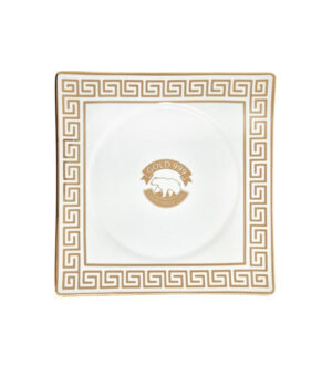 [Gold999] Gold Door Emblem Square Plate 8 Inch
