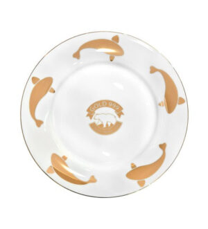 [Gold999] Gold Fish Pasta Plate Small 8 Inch