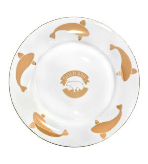 [Gold999] Gold Fish Pasta Plate Medium 9 Inch