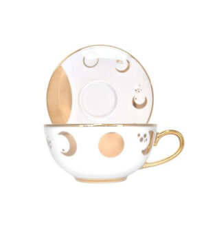 [Gold999] Gold Moon & Sun Coffee Cup Set 1-person