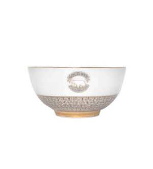 [Gold 999] Gold Brown Pattern Rice Bowl