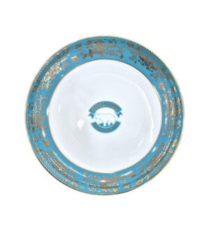 [Gold999] Gold Rose and Blue Salad Plate 8 inches
