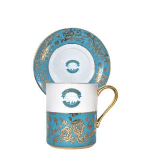 [Gold999] Gold Rose & Blue Mug Set