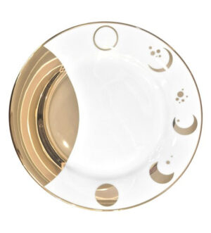 [Gold999] Gold Moon & Sun Pasta Plate 10-inch