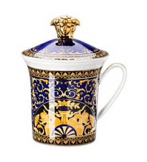 [VERSACE] 30 Years Mug Collection Medusa Blue Mug with Lid